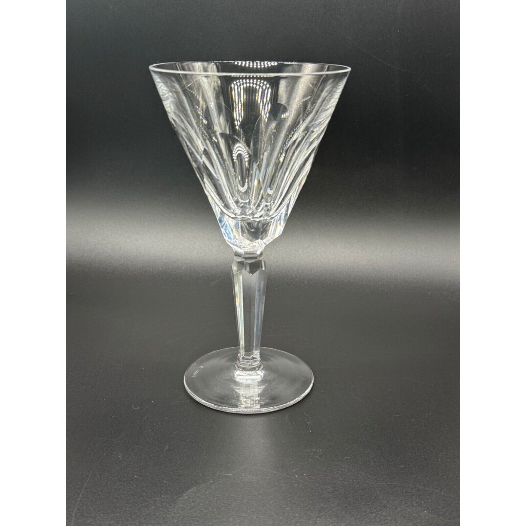 Waterford Crystal Sheila Water Goblet Glasses 7 Set of 2 Etched Hallmark