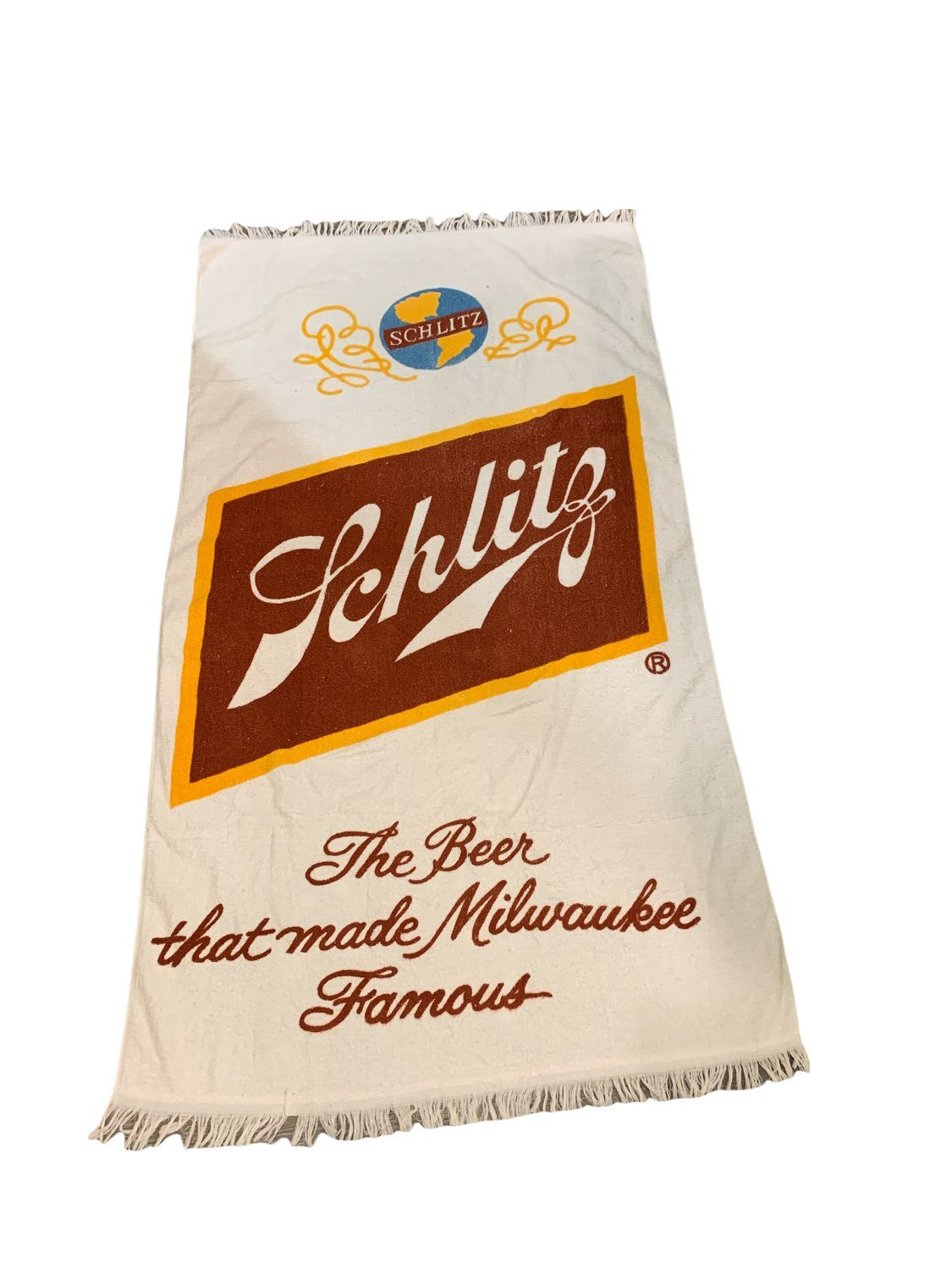 Vintage Schlitz Beer 1970s Towel