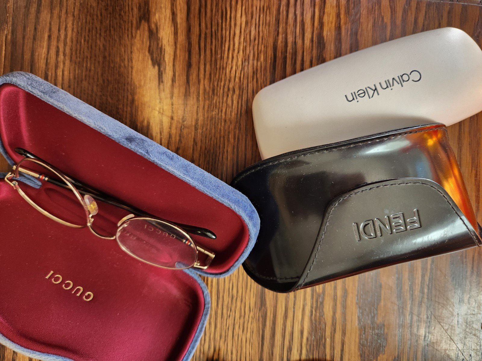 Designer brand eyeglass and sunglass cases