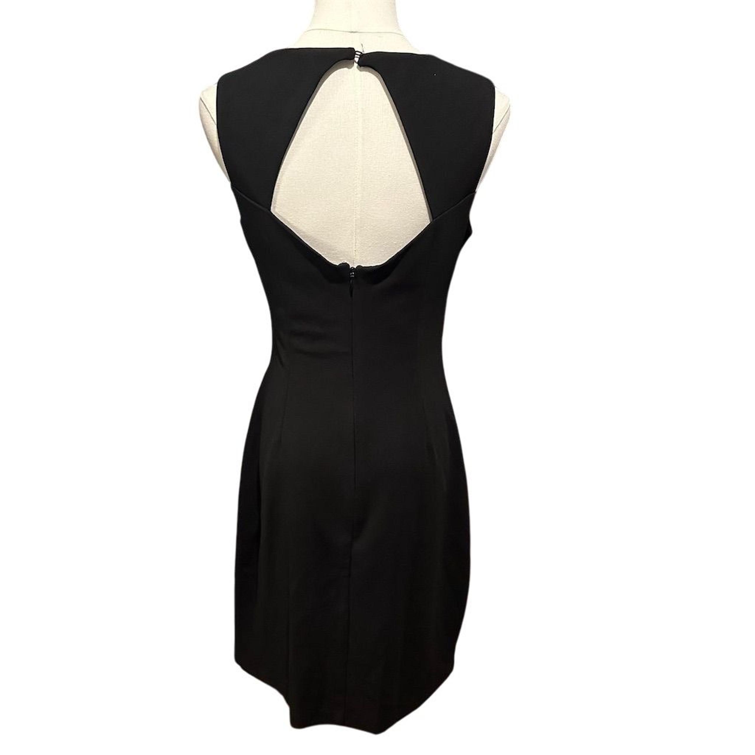 Guess Women's Size 8 Black Ruched Bodycon Knee Length Party Dress