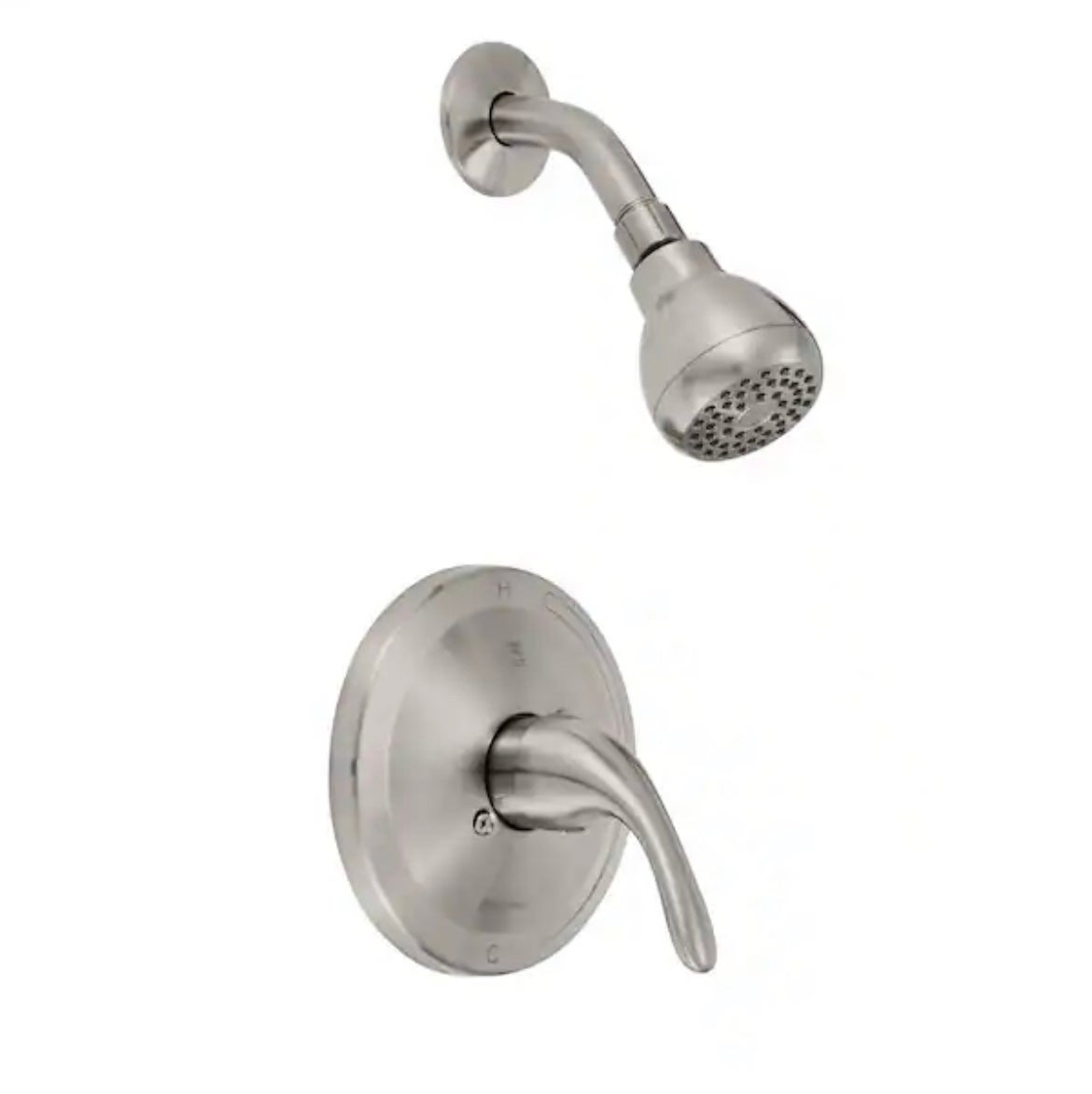 Builders Single-Handle 1-Spray Pressure Balance Shower Faucet in Brushed Nickel