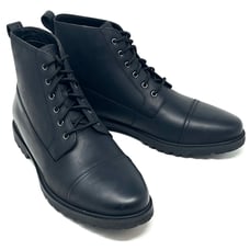 COLE HAAN Grand+ Lug Boots Men's SIZE 10.5 Black Leather Shoes Rugged NIB NEW