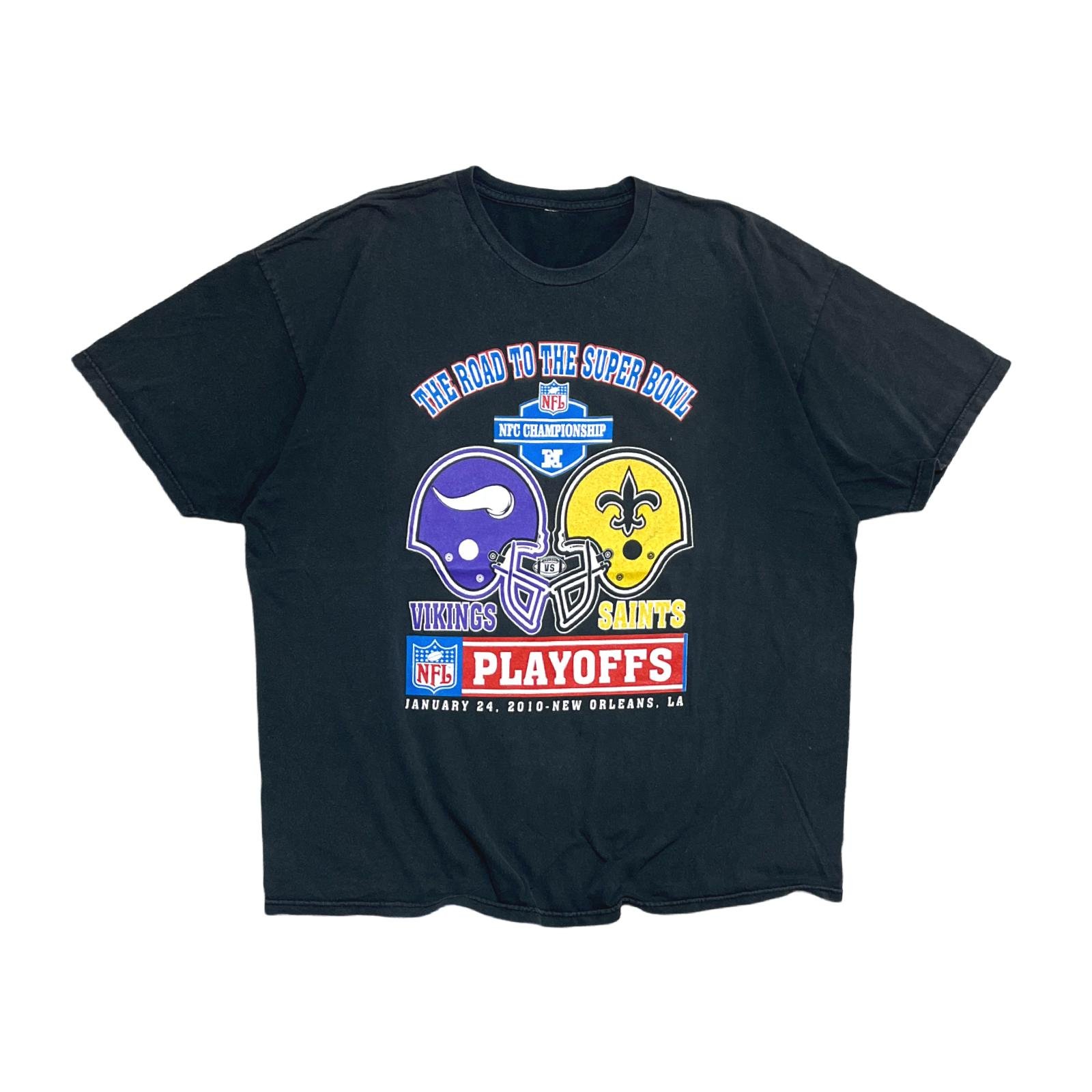 (2XL) Vintage 2010 NFC Championship Vikings vs. Saints T-shirt