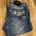 Miss me bling cuffed capri