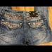 Miss me bling cuffed capri