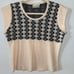 Vintage Blairemoor Sweater Vest Cream Black Geometric Old Money