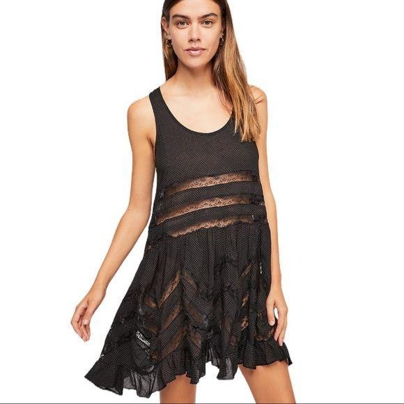 Free People Voile & Lace Trapeze Tunic D