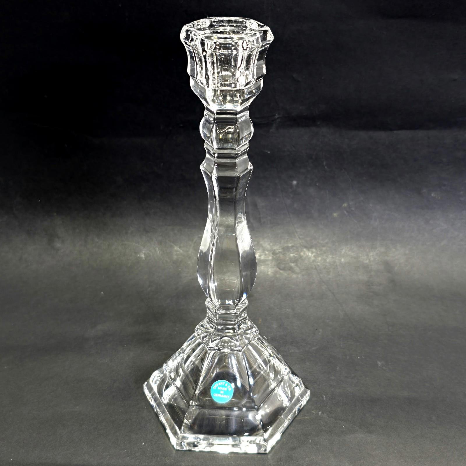 TIFFANY & CO Crystal HAMPTON 9 Candlestick Candle Holder Made In Germany
