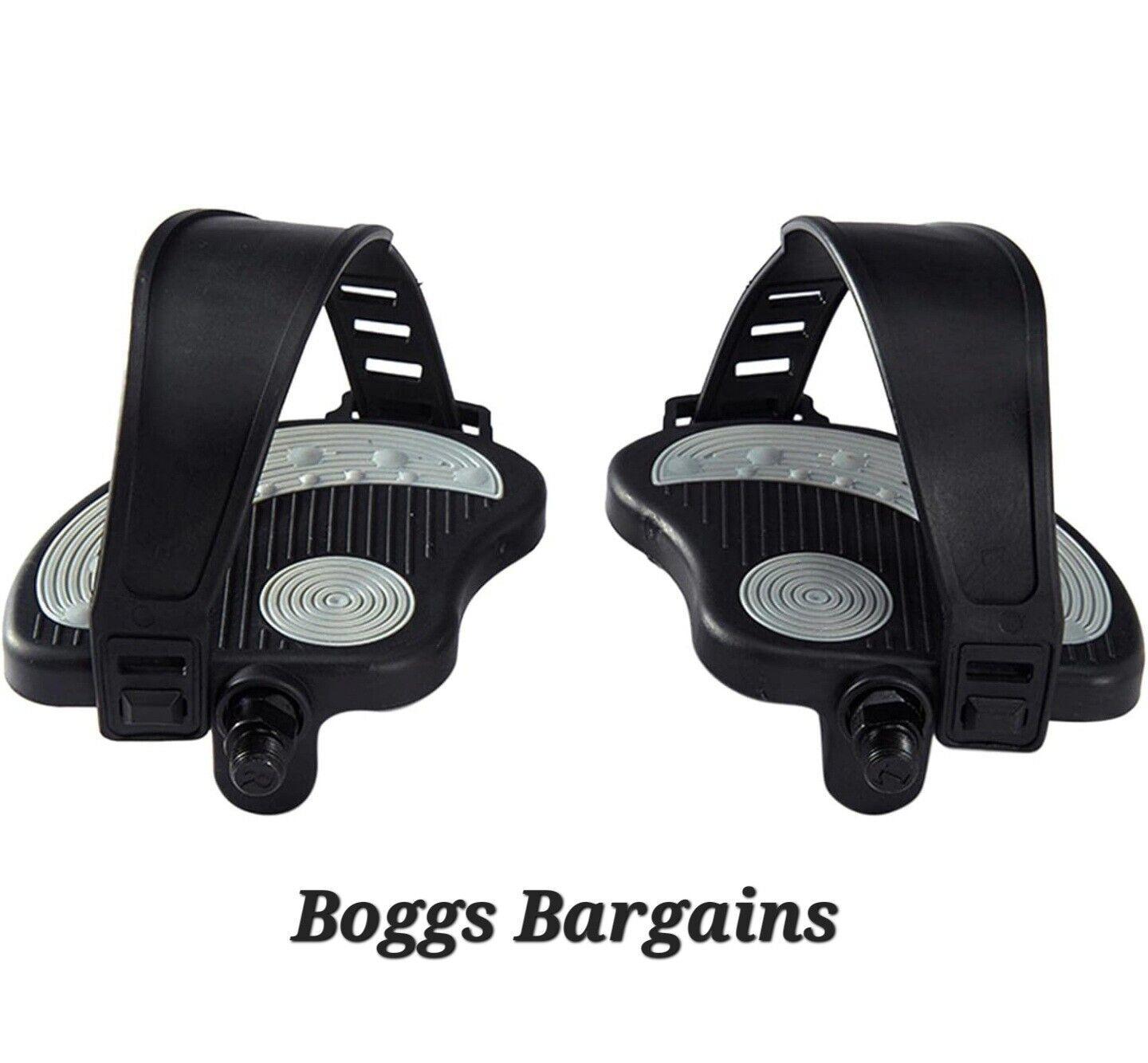 Exercise Bike Pedals with Straps 1/2 inch Thread Compatible With Peloton Spin