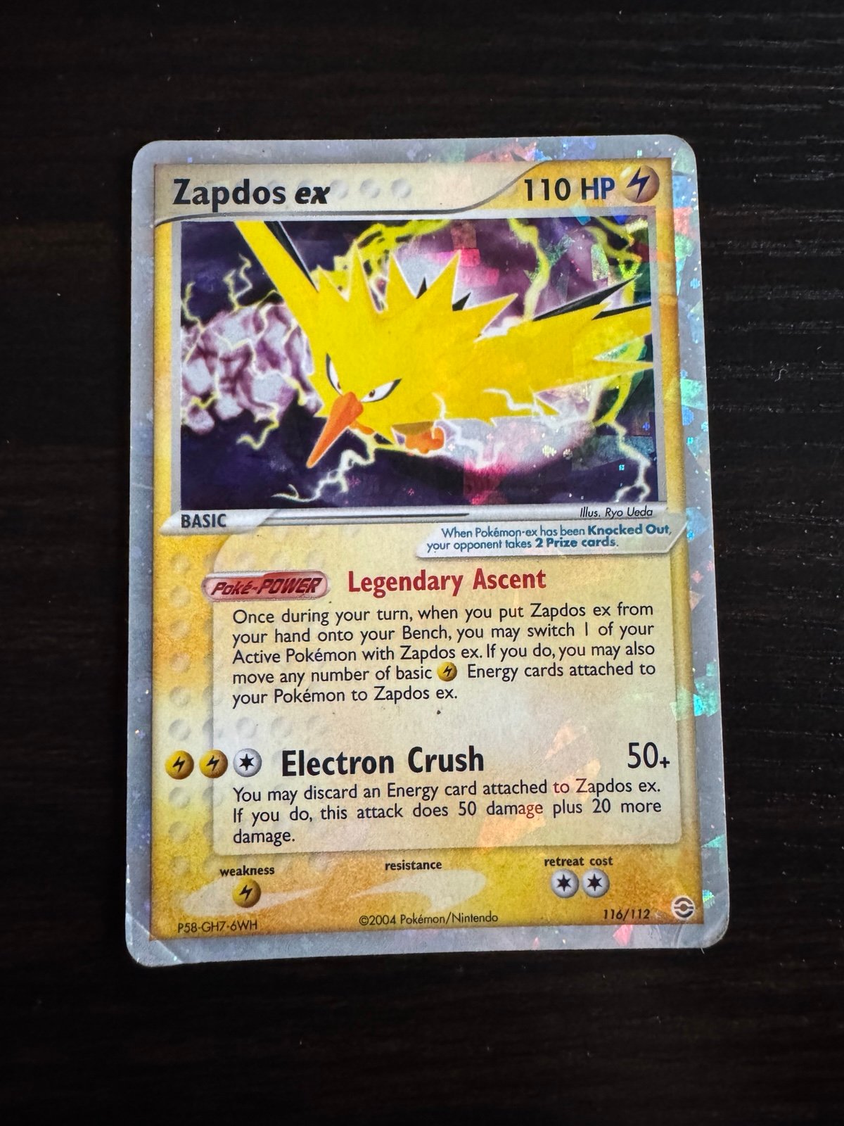 Zapdos Fire Red Leaf Green 116/112 Fire Red & Leaf Green Holo Ultra Rare