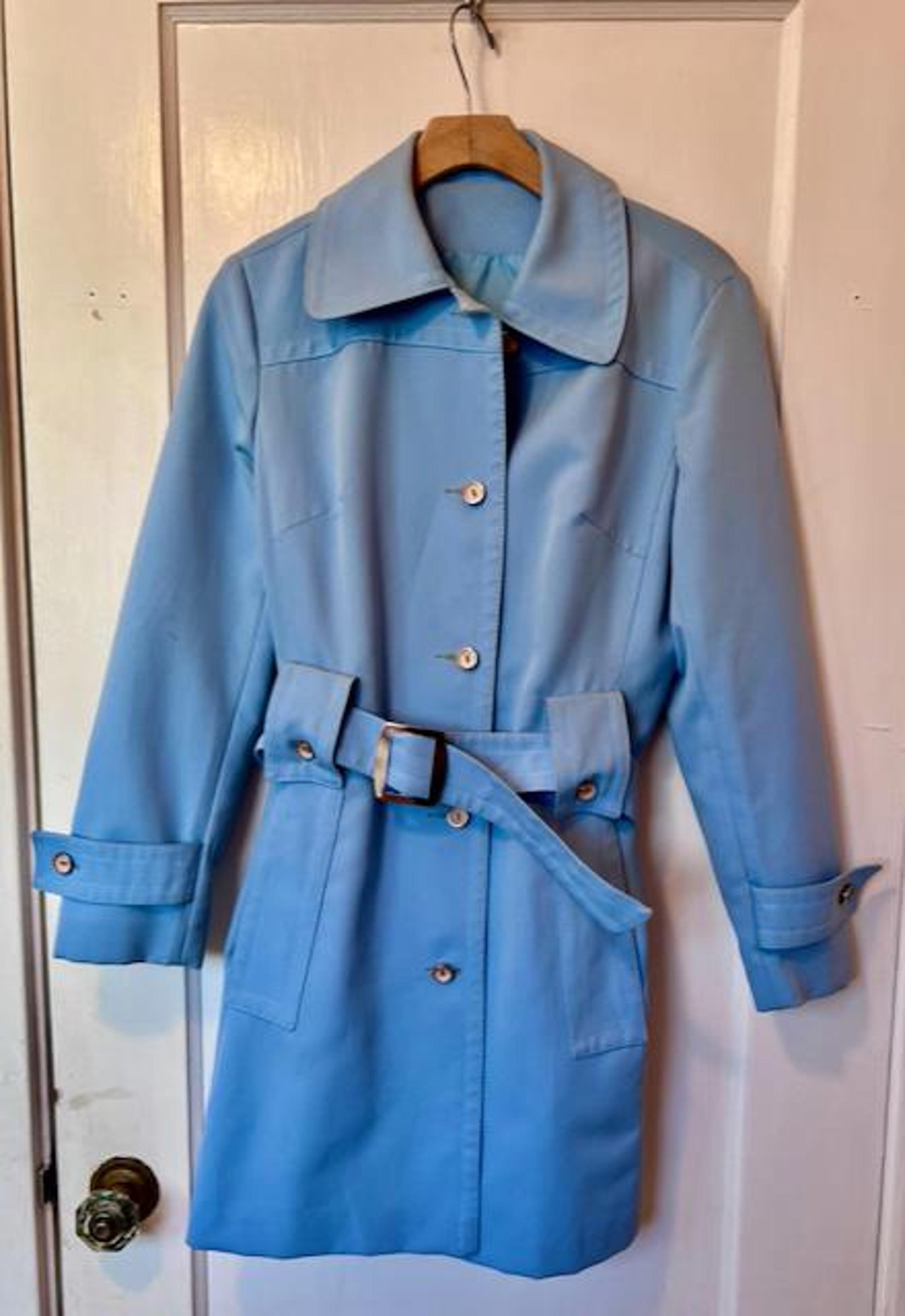 Vintage Blue Forecaster of Boston Fore-Tex Women's  70's Trench Coat - Size M