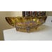 Vintage Iridescent Carnival Glass Grape Harvest Large Oval Footed Bowl