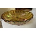 Vintage Iridescent Carnival Glass Grape Harvest Large Oval Footed Bowl