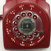 Vintage Stromberg Red Rotary Dial Desk Telephone Phone Receiver Cord 500DN 7 83
