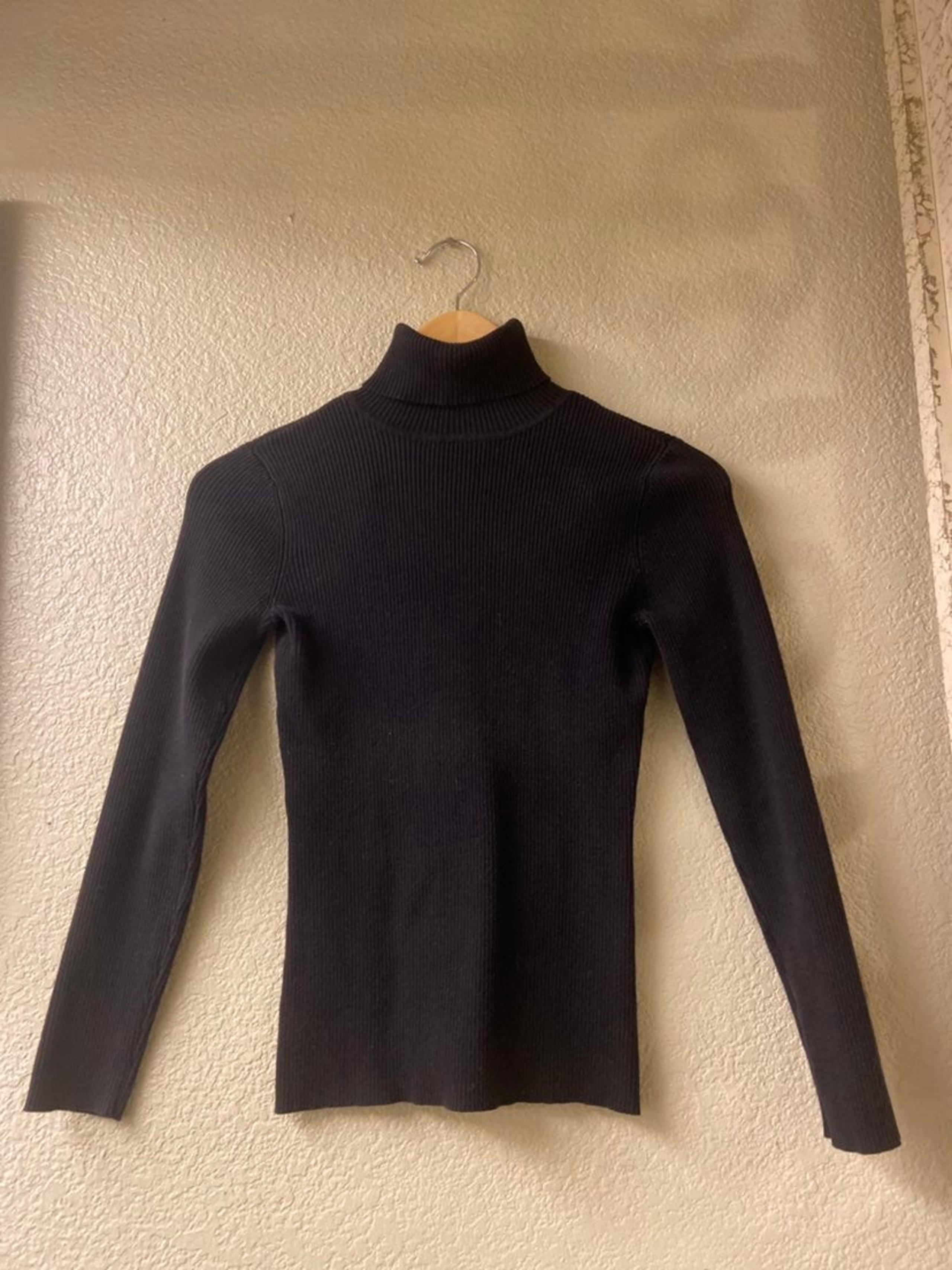 black turtleneck sweater