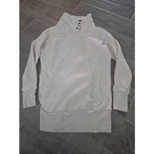 Women's Alo Pullover Sweatshirt Cowl Neck Cream Color Size XS
