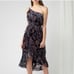 Adelyn Rae Angie Midi Floral One Shoulder Dress