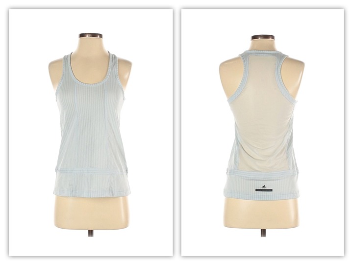 Stella McCartney for Adidas Gray Sheer Back Athletic Top