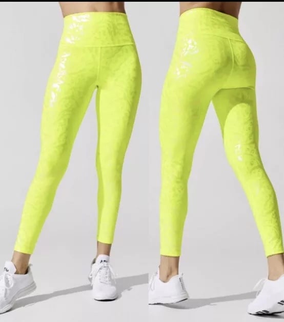 Carbon38 Neon Iridescent Cheetah Leggings