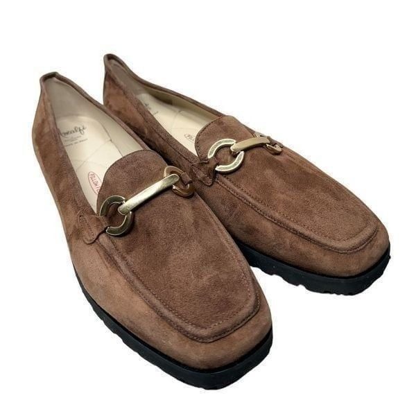Amalfi Rangoni Loafers Size 12.5 Walk On Air Brown Suede Slip On Made in Italy