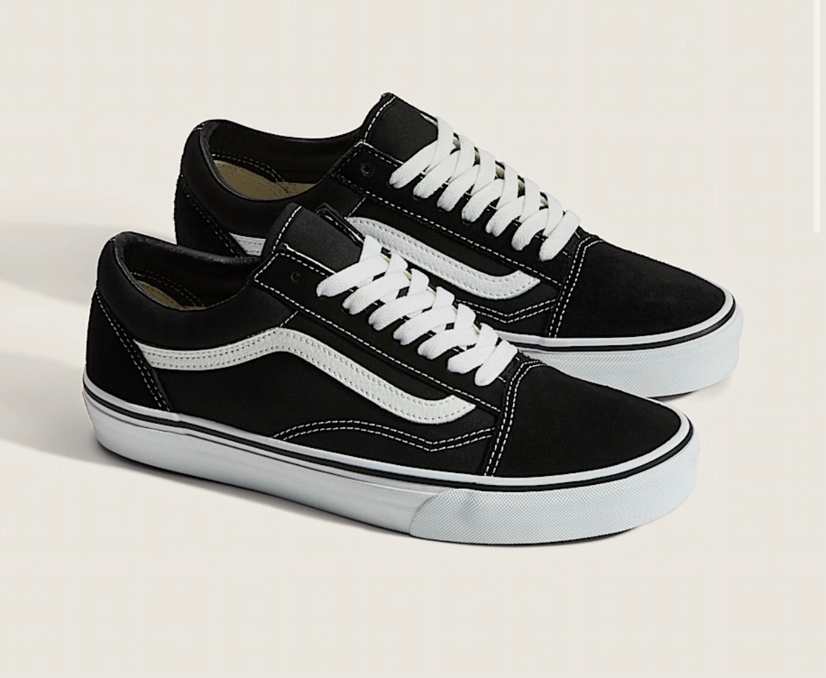 Vans Old Skool Black and White Mens 6 Womens 7.5