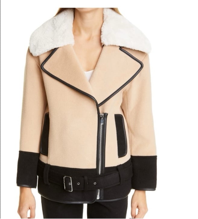 Club Monaco rismah mixed media coat