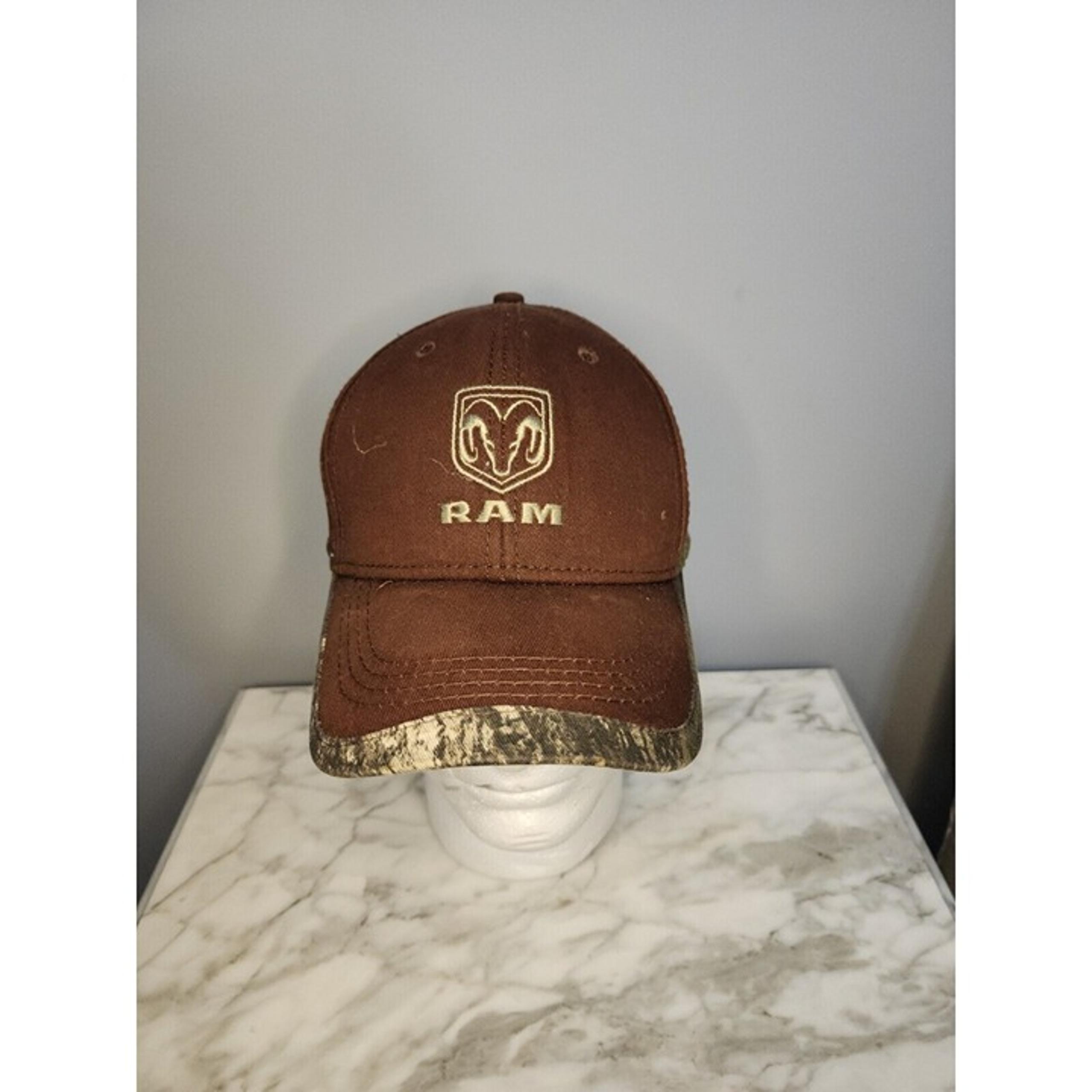 Dodge Ram Brown & Camouflage Embroidered Baseball Cap One Size Adjustable Back
