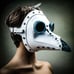 White Blue Plague Doctor Mask Cosplay