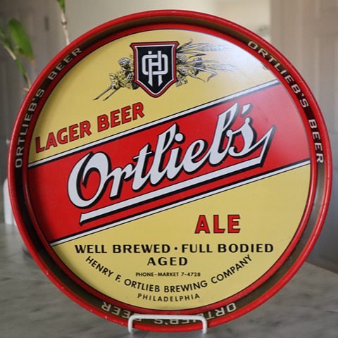 Vintage 1950s Ortliebs Beer Tin Tray