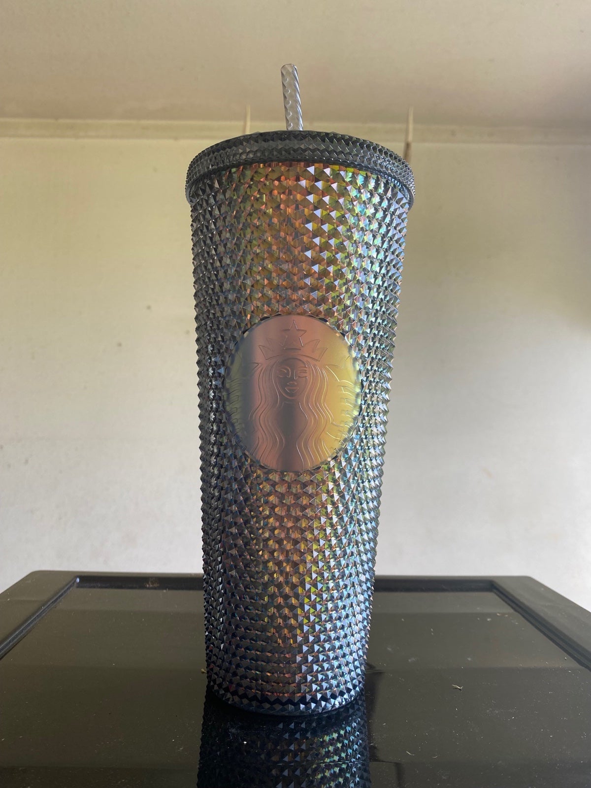 Starbucks studded black iridescent tumbler