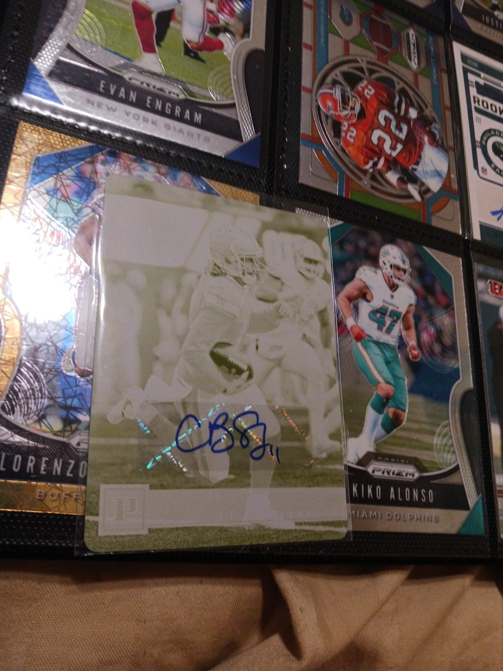 Cole Beasley autographed 1 of 1 printing plate
