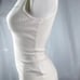 NEW GUESS Ebony Turtle Neck Sweater Tank Sparkle Logo Sleeveless White Size M