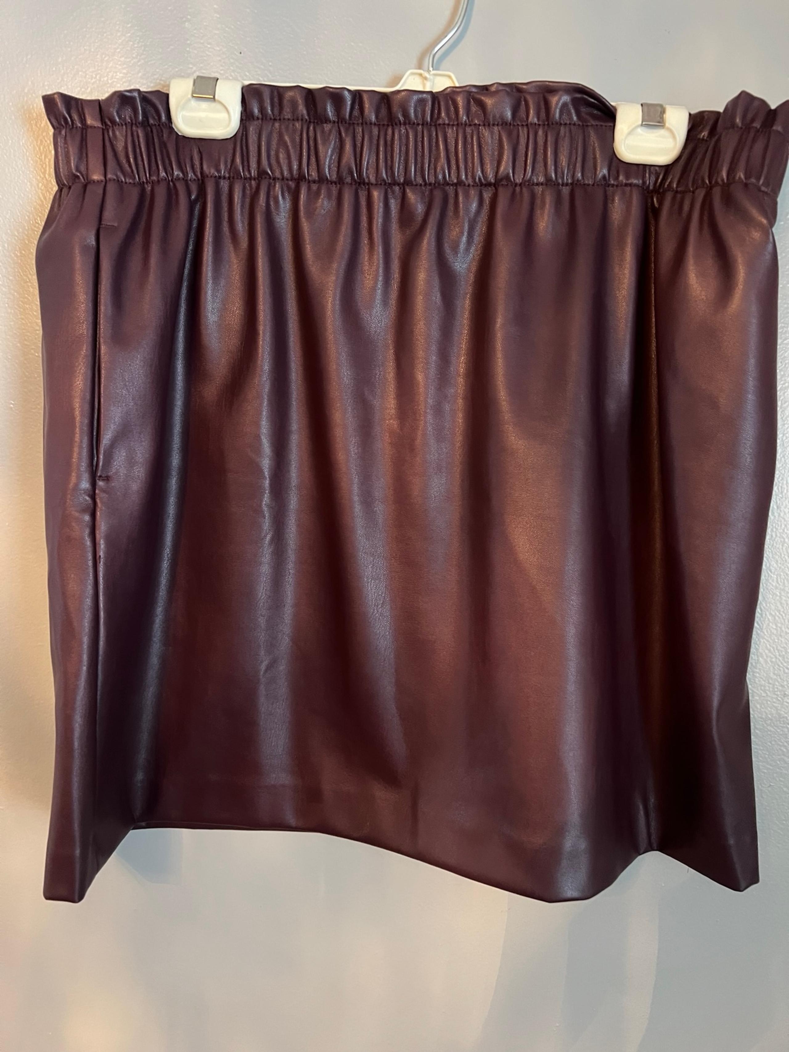 Ann Taylor women's brown leather mini skirt size XL - LOFT