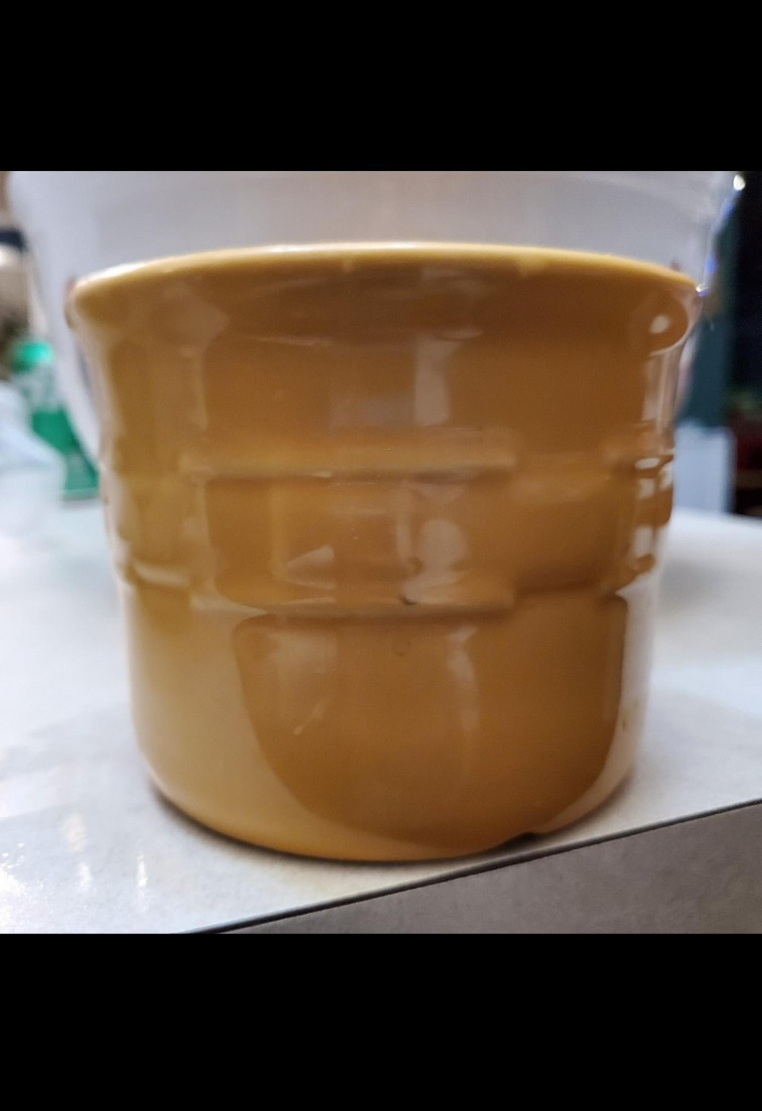 Longaberger salt crock, butternut yellow