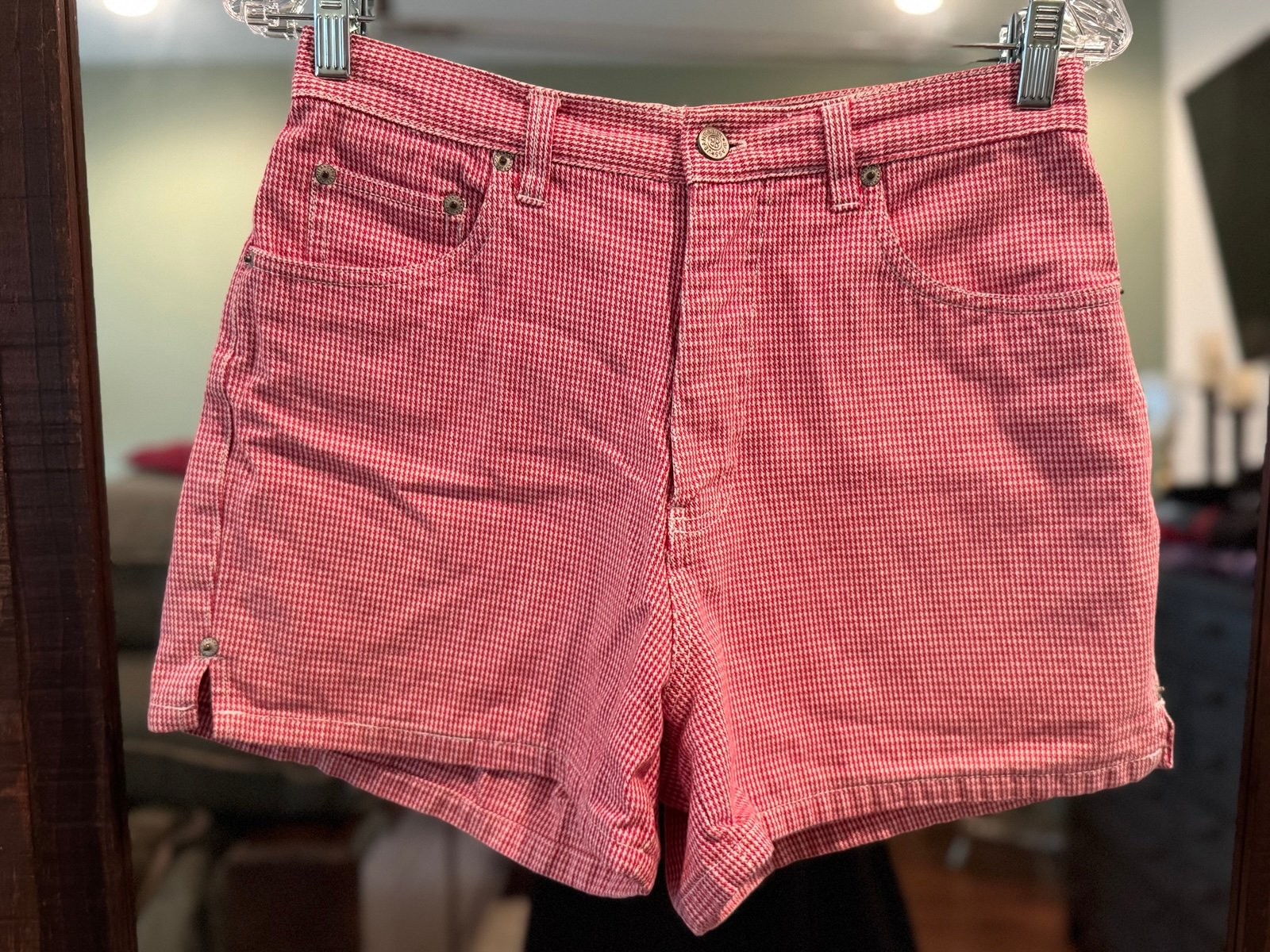Vintage Bill Blass Red Denim Shorts
