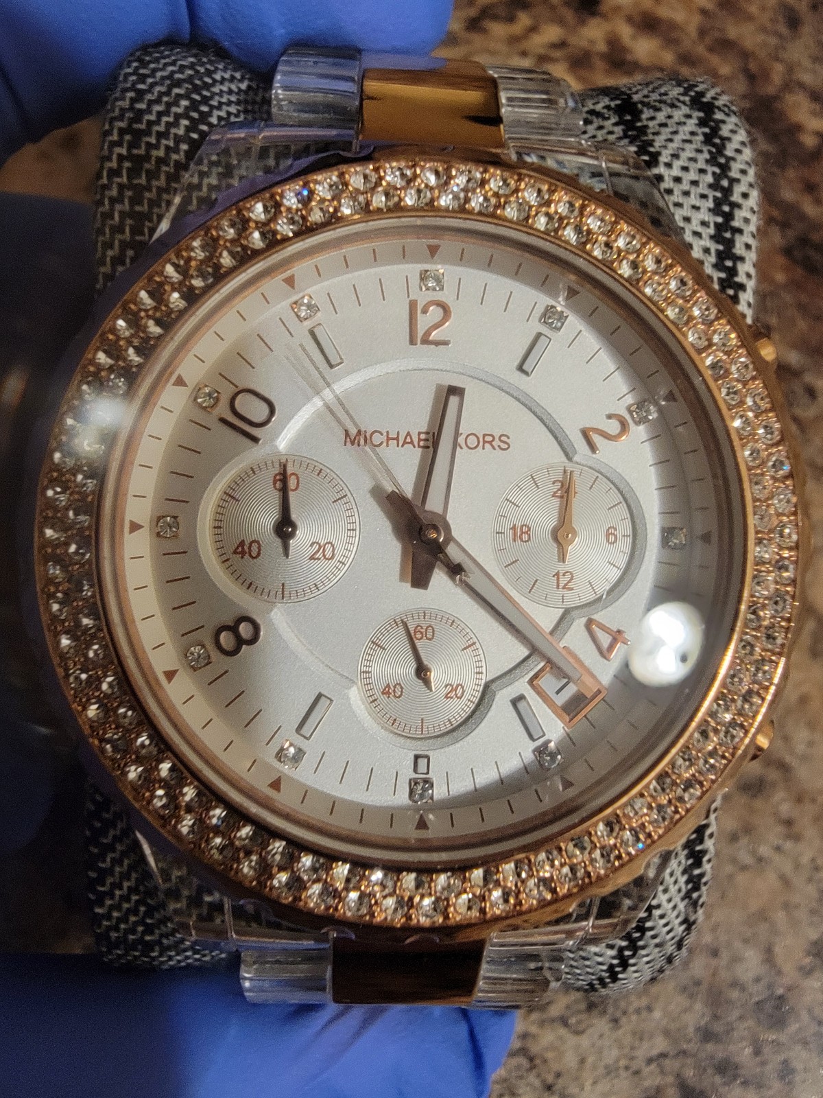 michael kors watch 2 tone