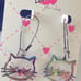New Luv Betsey by Betsey Johnson Multicolor Metal Cat Shepherd Hook Earrings