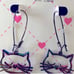 New Luv Betsey by Betsey Johnson Multicolor Metal Cat Shepherd Hook Earrings