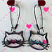 New Luv Betsey by Betsey Johnson Multicolor Metal Cat Shepherd Hook Earrings