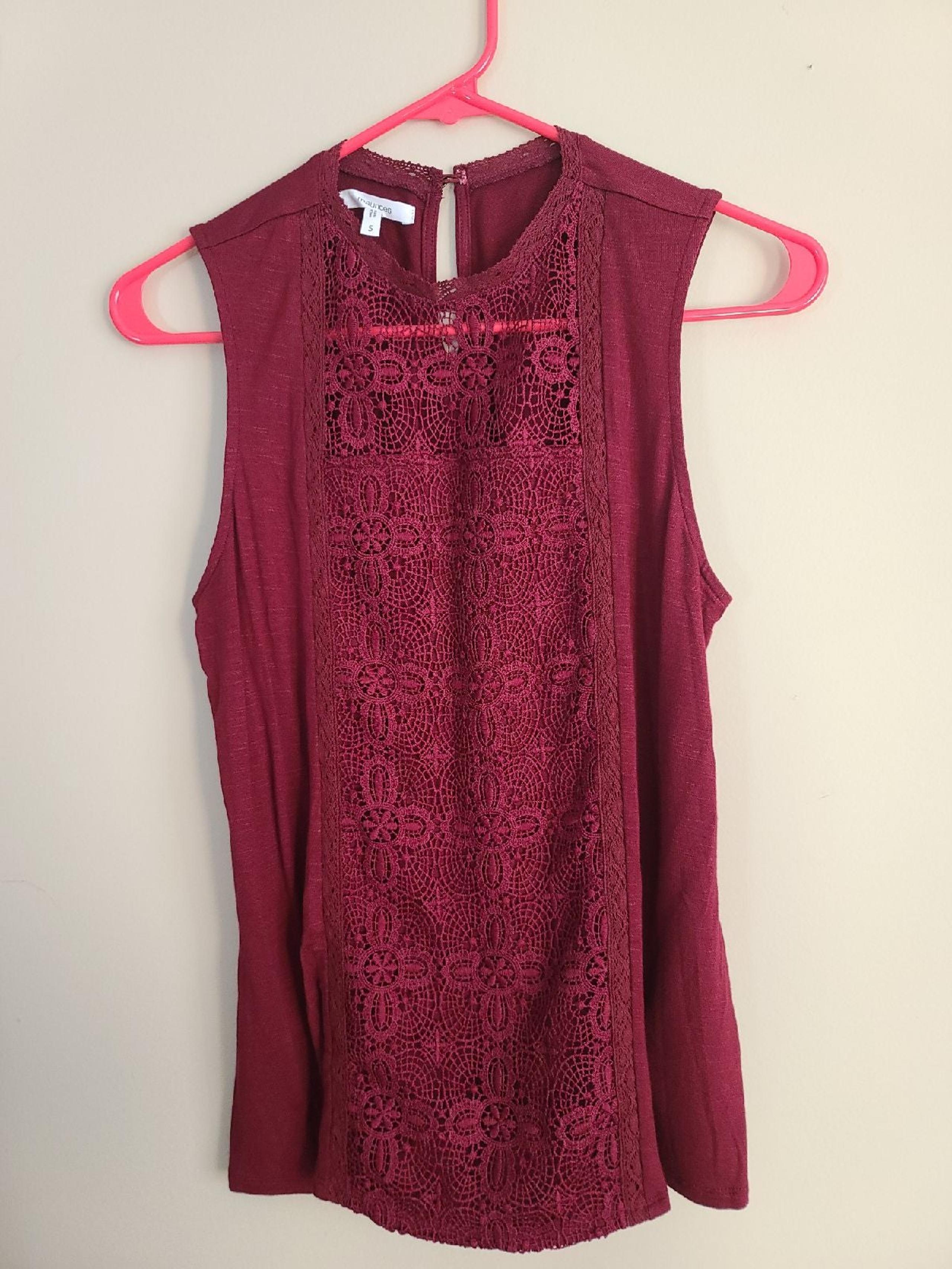 Maurices Sleeveless Crochet/Knit Top