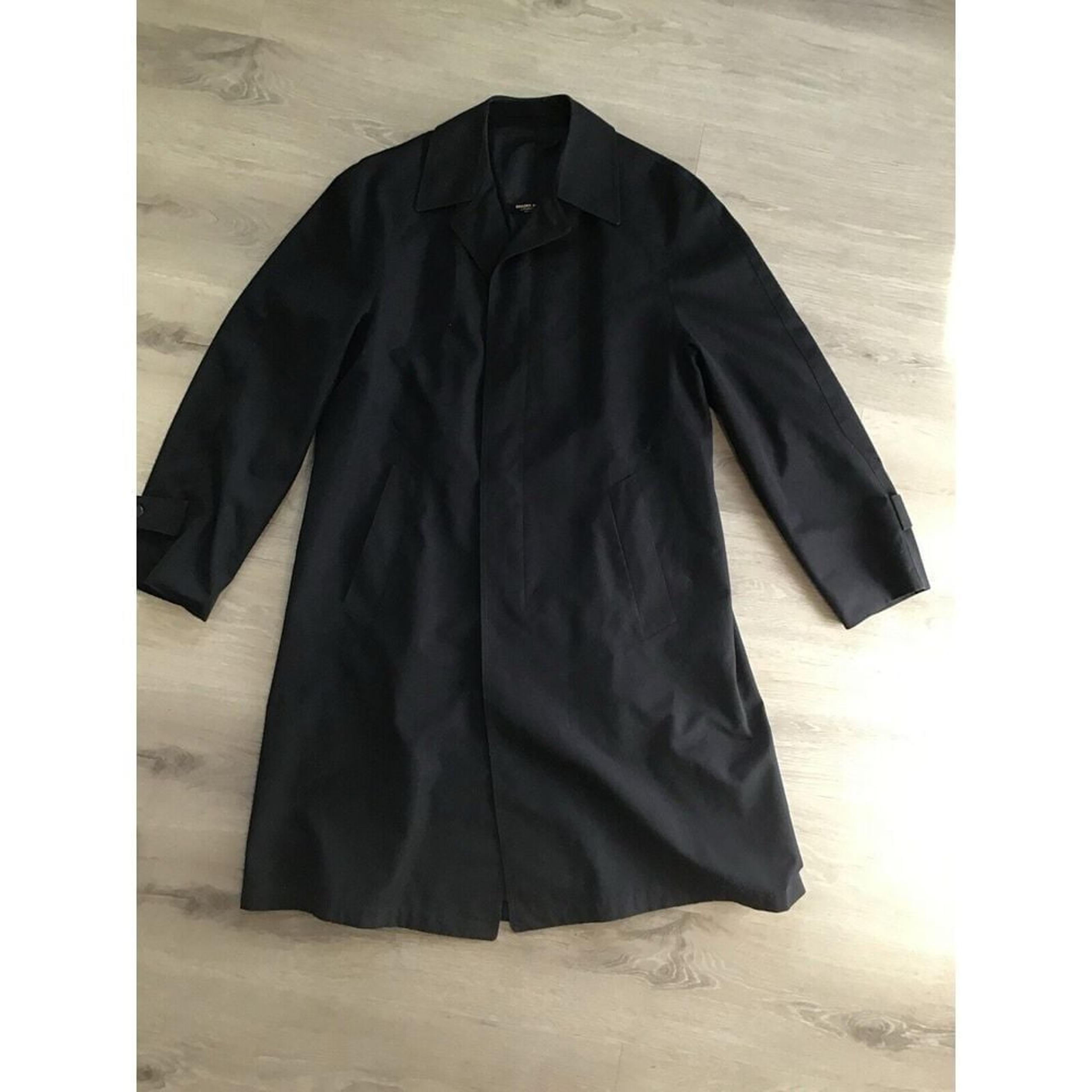 Brooks Brothers Pea Coat Jacket Men's 38 Long Navy Lined  Wool Blend Repellant