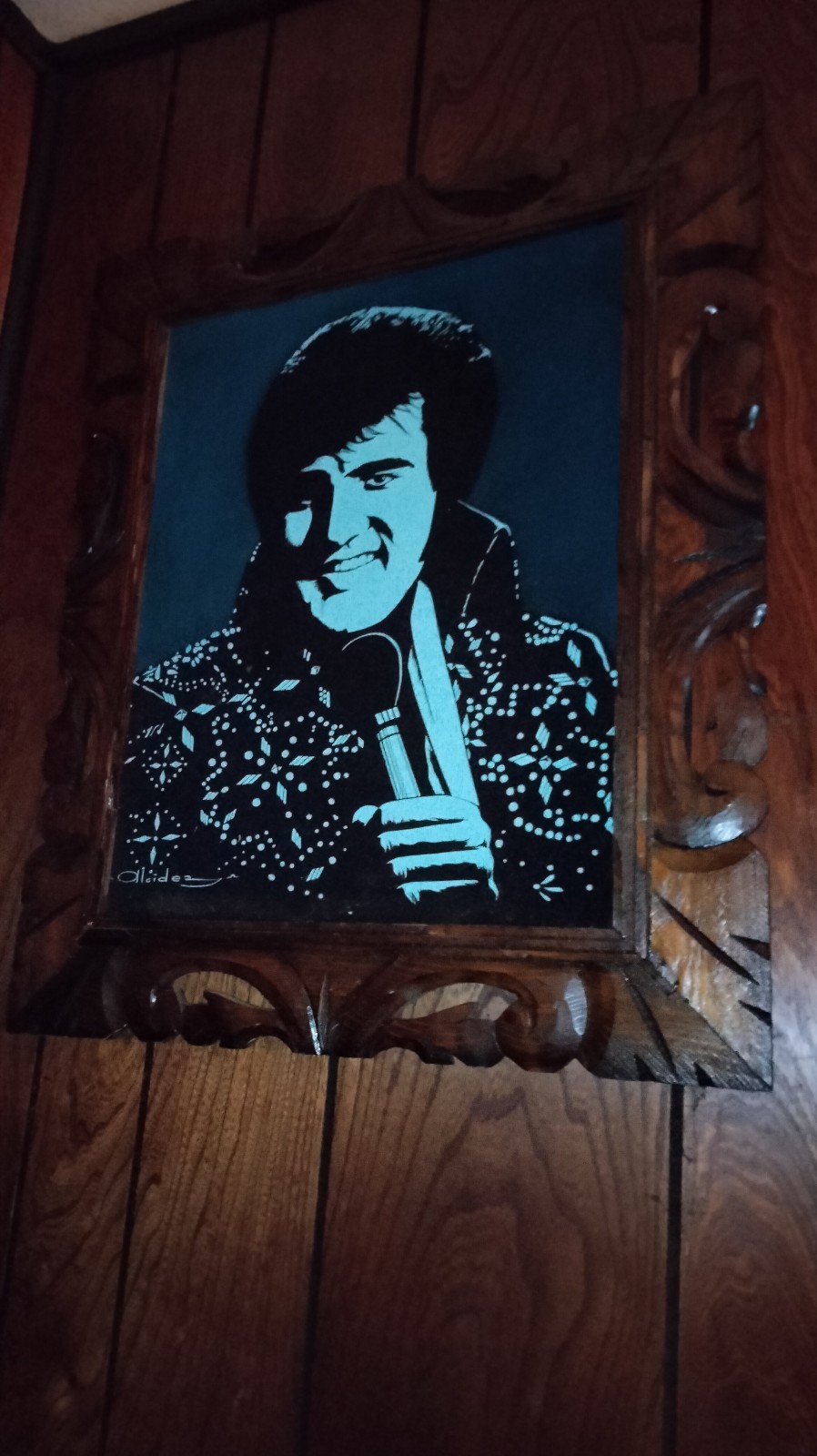 Elvis Presley canvas painting signed