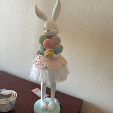 Easter Bunny holding macroons