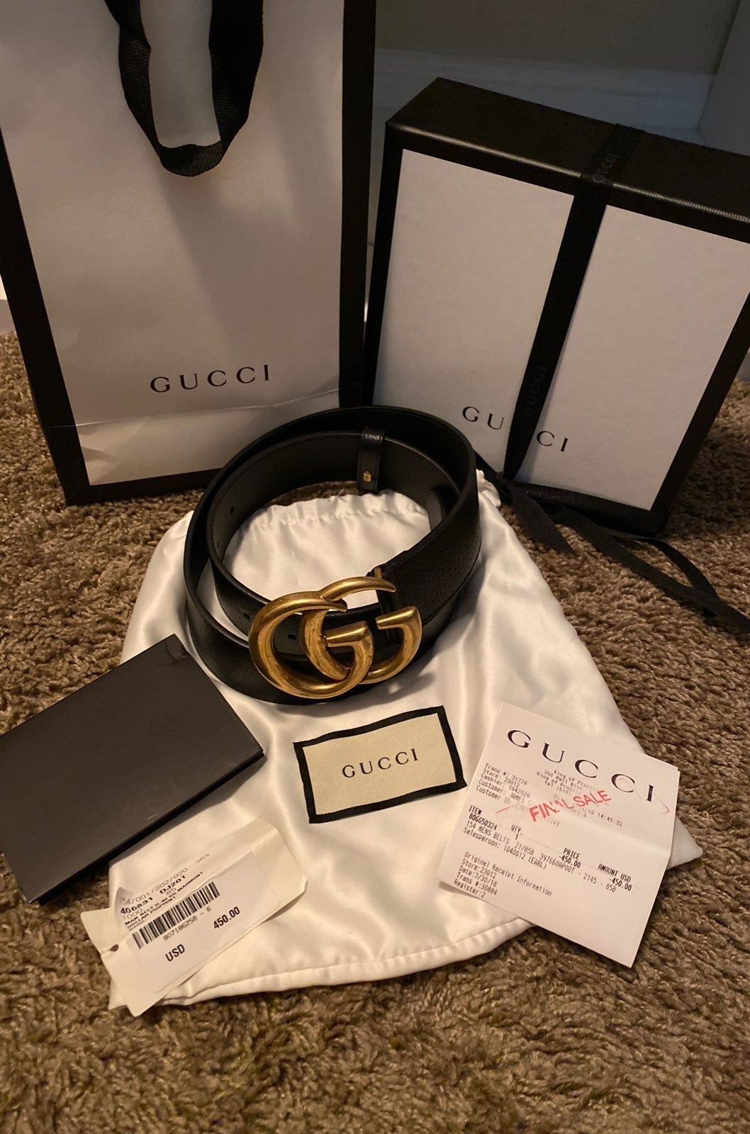 Gucci belt men