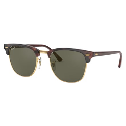 Ray-Ban Clubmaster Classic RB3016 Polarized Sunglasses - Polished Tortoise On Go