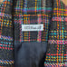 Vtg DONCASTER 100% Silk Rainbow Tweed Cropped Blazer Size 14