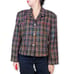 Vtg DONCASTER 100% Silk Rainbow Tweed Cropped Blazer Size 14