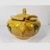 Unique USA CALIFORNIA POTTERY Orange Soup Tureen W/Ladle With Fruits Design