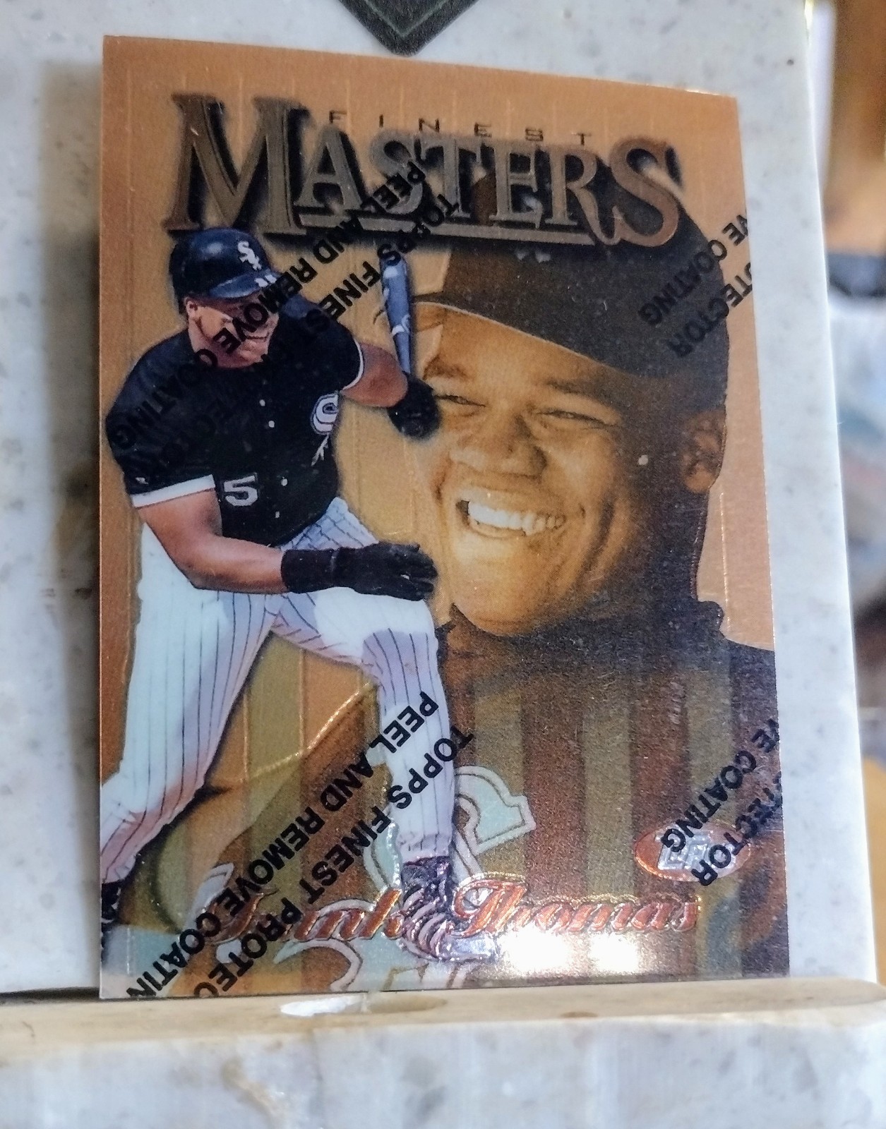 1997 Topps finest masters gold Frank Thomas w/ coating