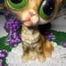Vintage HA Enesco Big Green Eyed Cat Figurine 7 Tall Chip On Ear